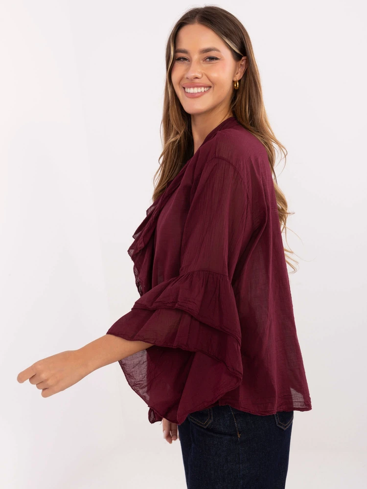 Italy Moda Koszula-MI-KS-92330.07-bordinė