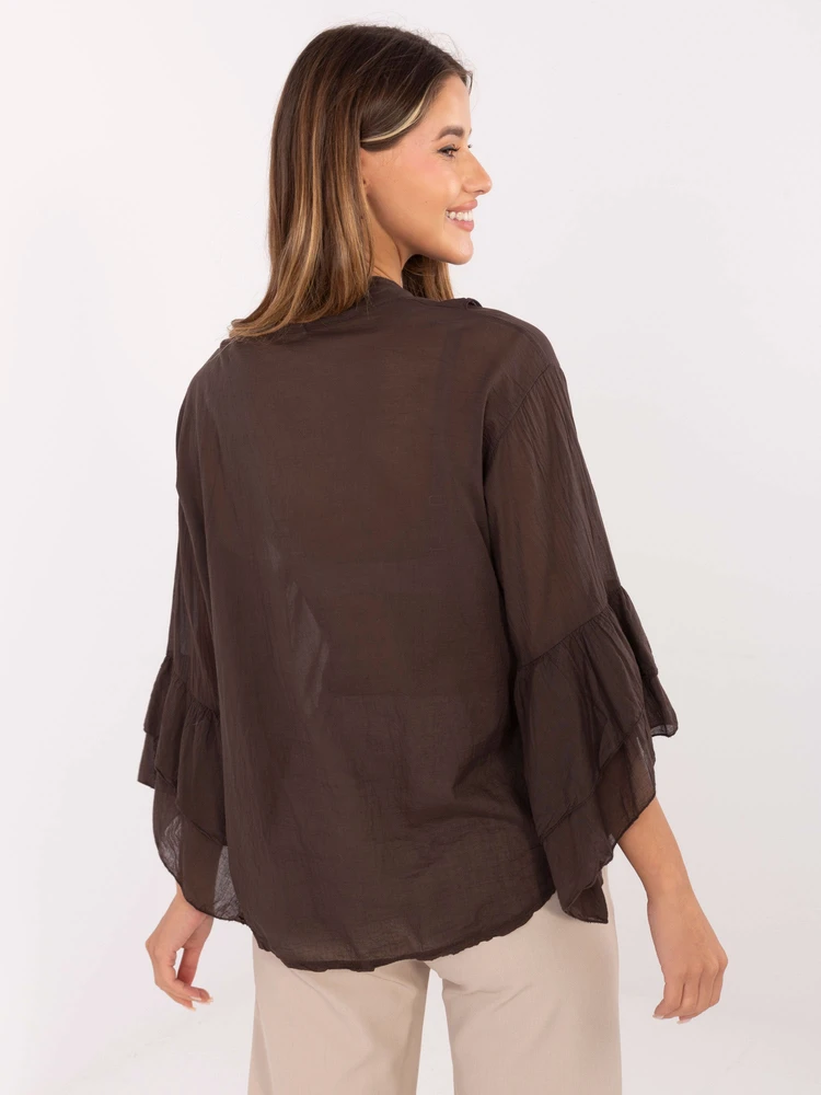 Italy Moda Koszula-MI-KS-92330.07-ciemny ruda