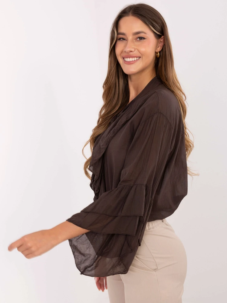 Italy Moda Koszula-MI-KS-92330.07-ciemny ruda