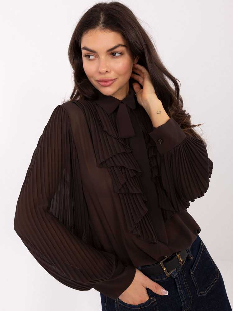 Italy Moda Koszula-MI-KS-A2818.09-ciemny ruda