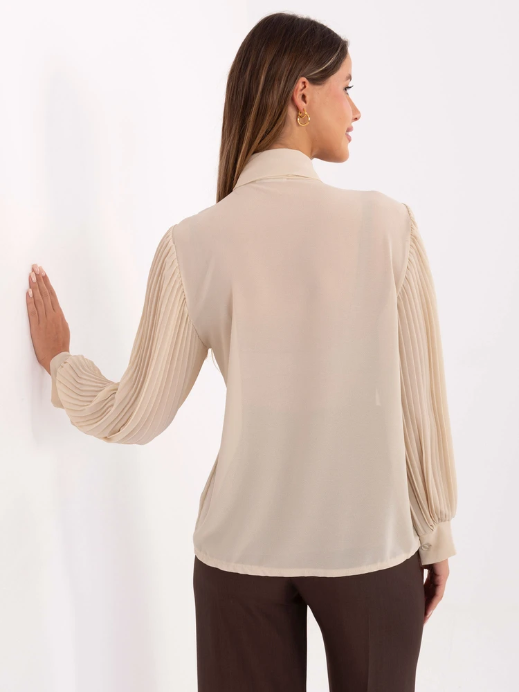 Italy Moda Koszula-MI-KS-A2818.09-jasny smėlio spalva