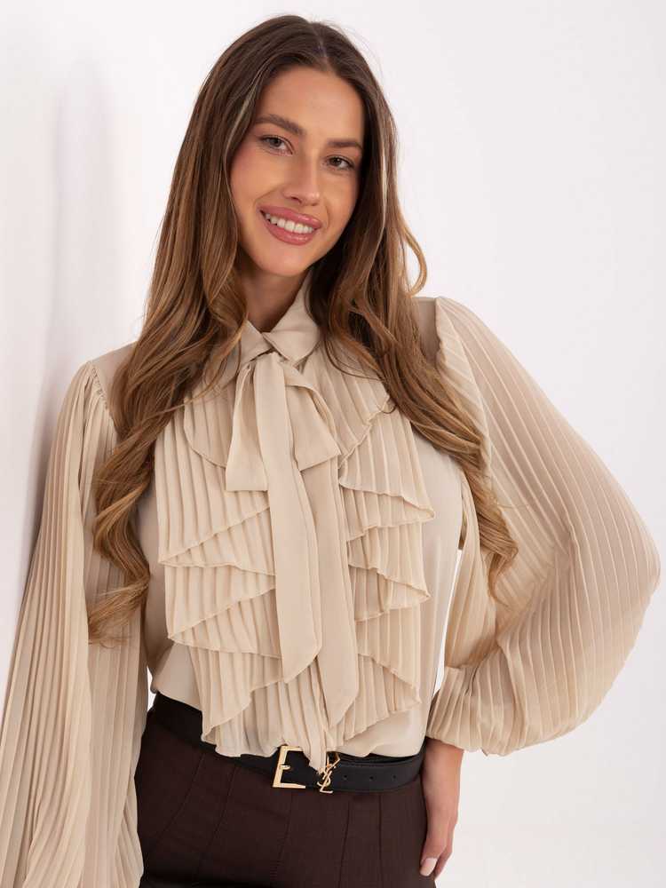 Italy Moda Koszula-MI-KS-A2818.09-jasny smėlio spalva