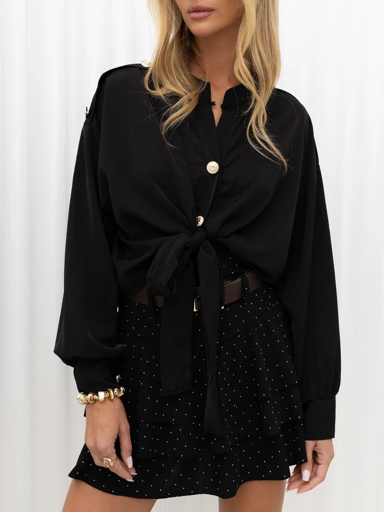 Italy Moda Koszula-MI-KS-C306.70-juoda