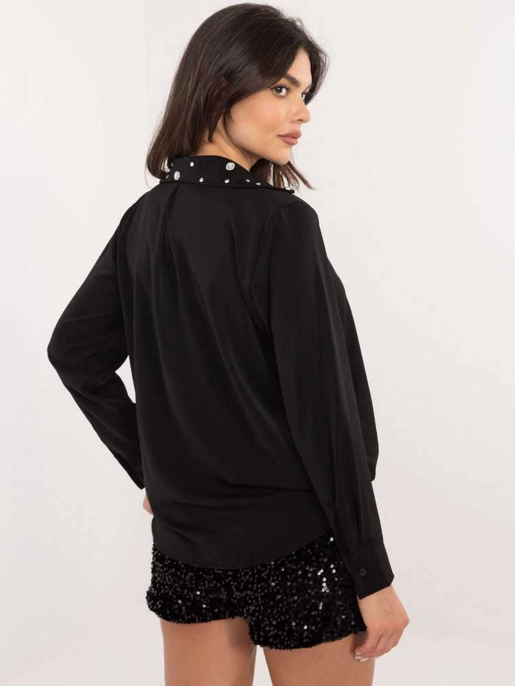 Italy Moda Marškiniai-DHJ-KS-15260.96-juodi