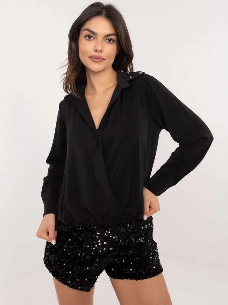 Italy Moda Marškiniai-DHJ-KS-15260.96-juodi