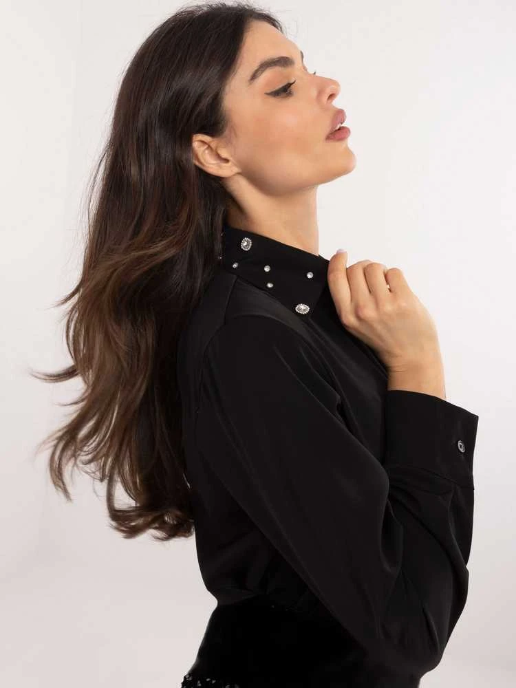 Italy Moda Marškiniai-DHJ-KS-15260.96-juodi
