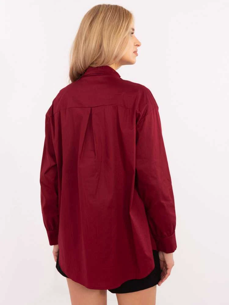 Italy Moda Marškiniai-DHJ-KS-9213-1.77P-bordo