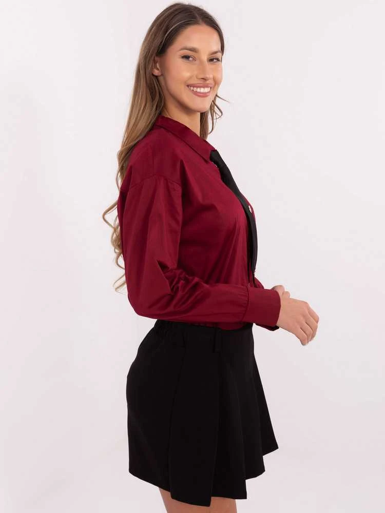 Italy Moda Marškiniai-DHJ-KS-9213.86-bordo