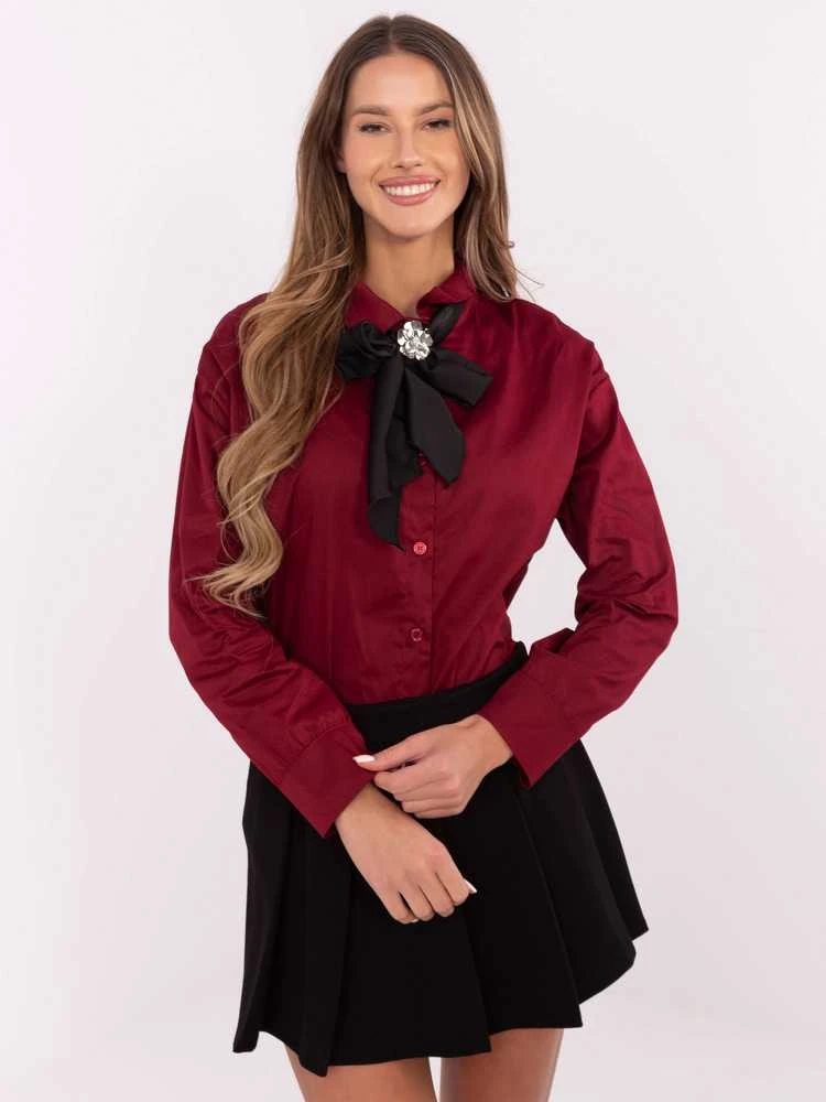 Italy Moda Marškiniai-DHJ-KS-9236.92P-bordo