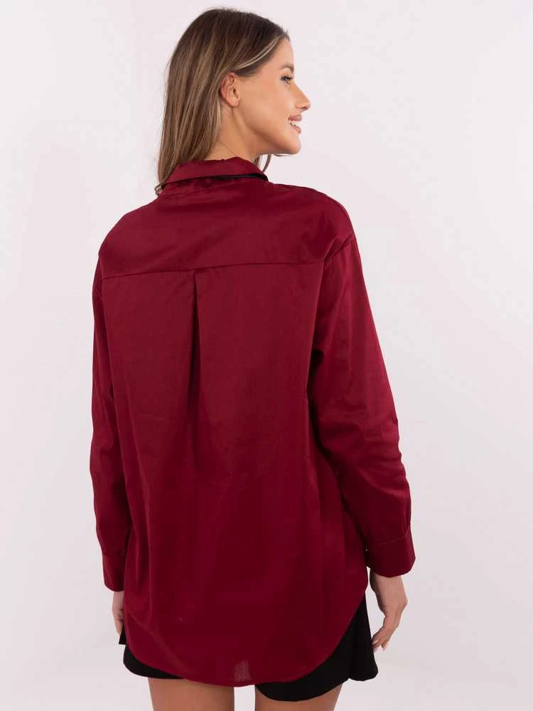 Italy Moda Marškiniai-DHJ-KS-9236.92P-bordo
