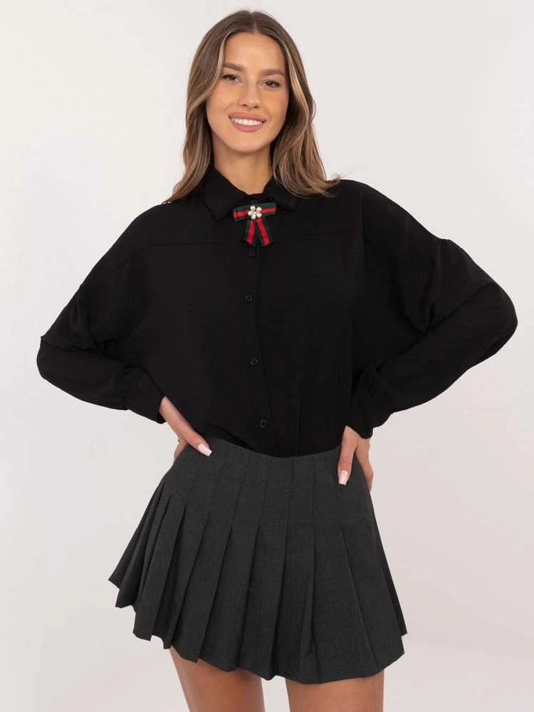 Italy Moda Marškiniai-MI-KS-61523.60P-juodi