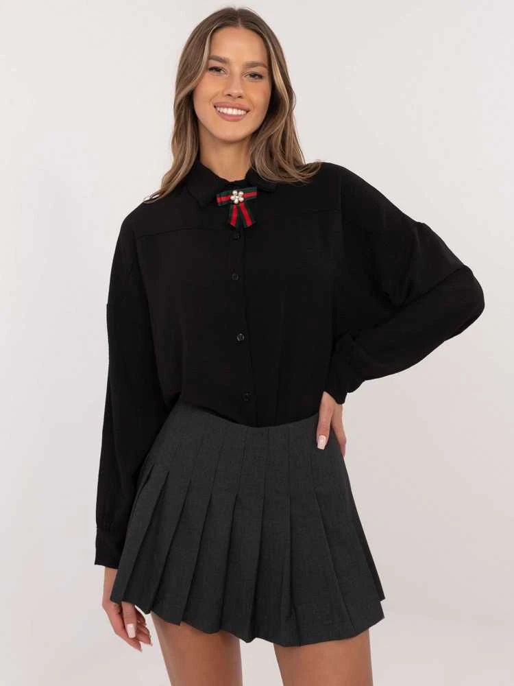 Italy Moda Marškiniai-MI-KS-61523.60P-juodi