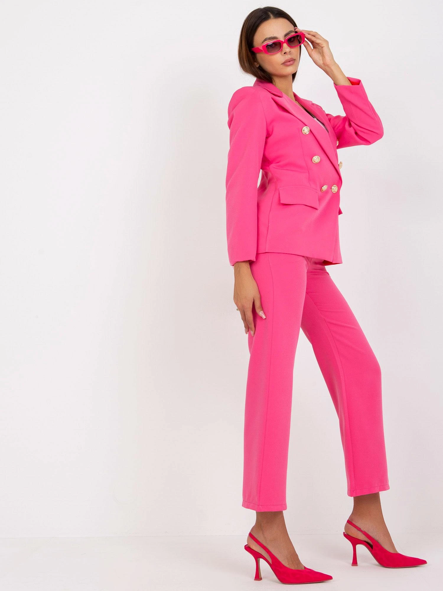 Italy Moda Švarkas moterims DHJ-MA-15555.00P-tamsiai rožinė