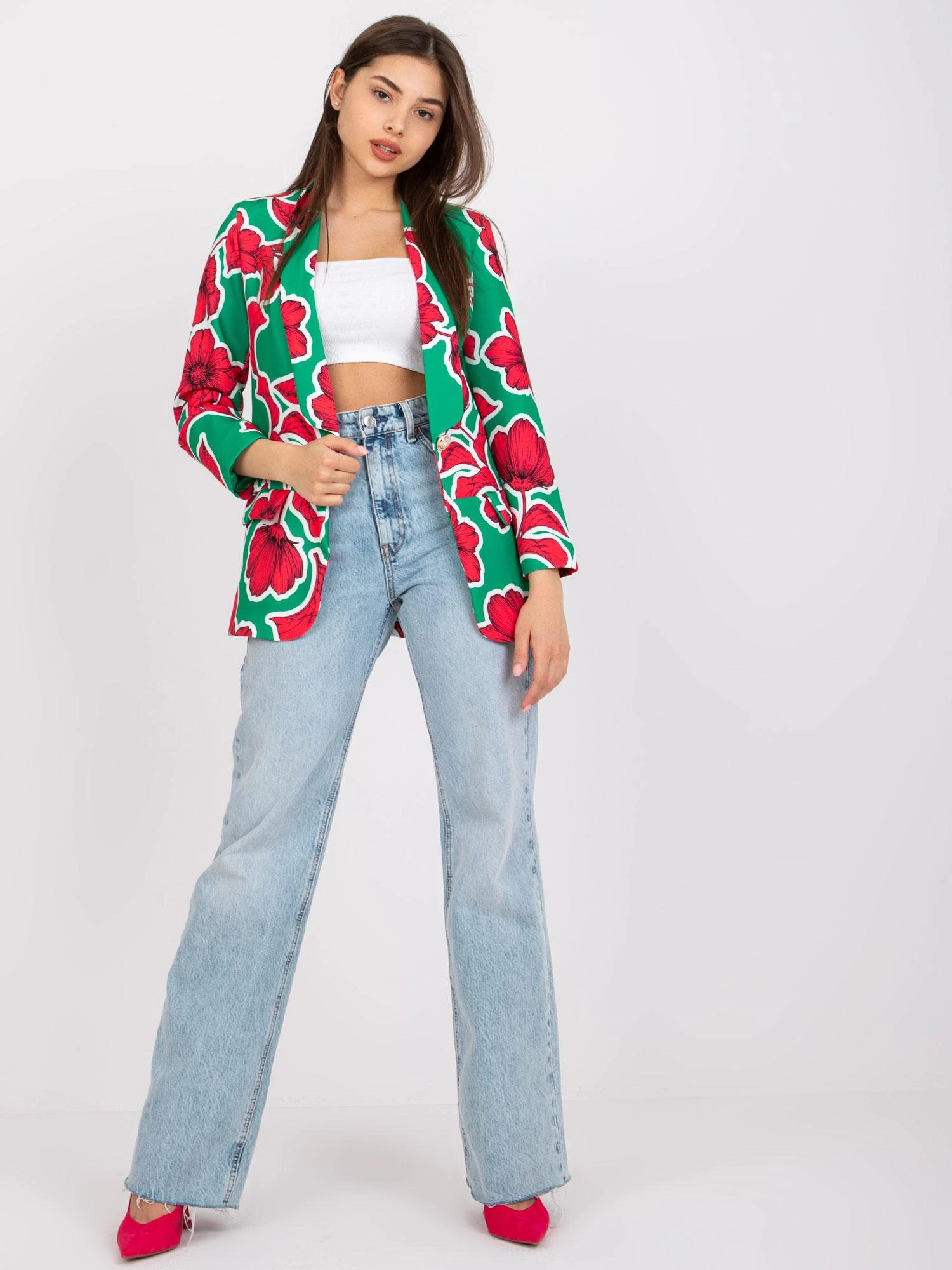 Italy Moda Švarkas moterims DHJ-MA-15621-2,25X-žalia