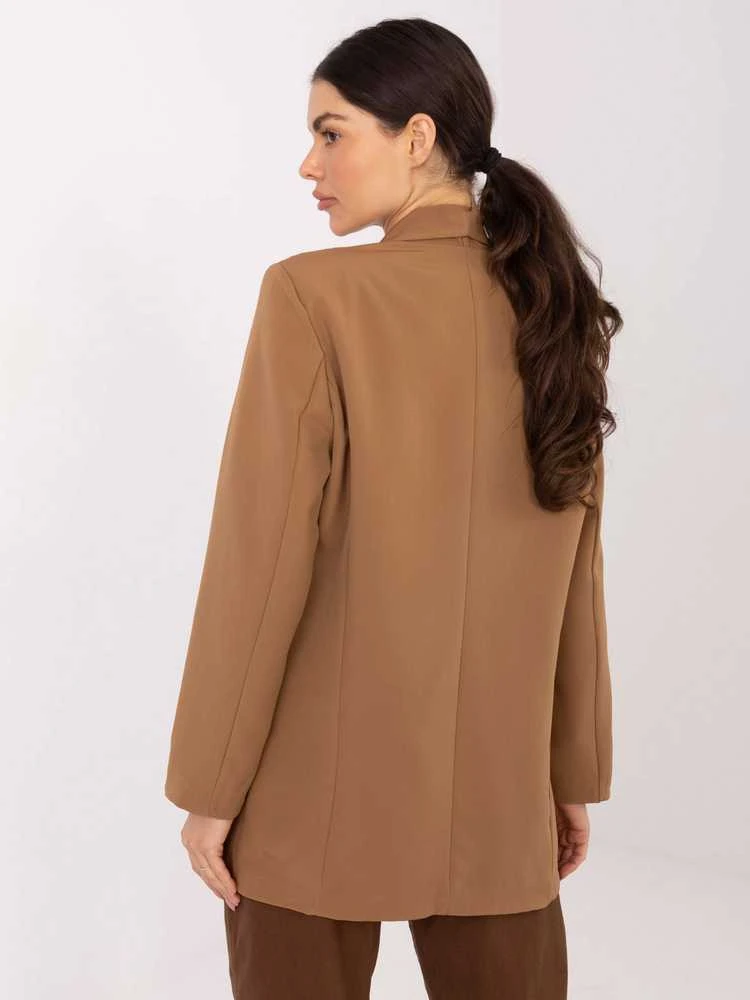 Italy Moda Švarkas moterims -DHJ-MA-18657-2.09-camelowy