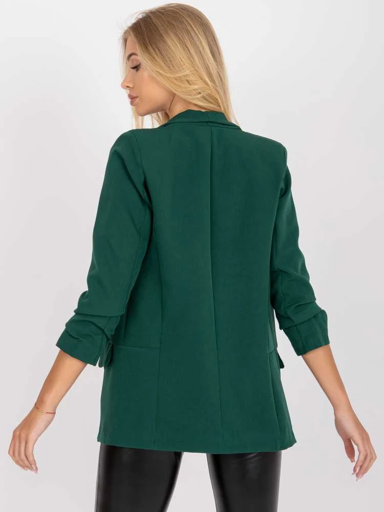 Italy Moda Švarkas moterims DHJ-MA-7684.15P-tamsiai žalia