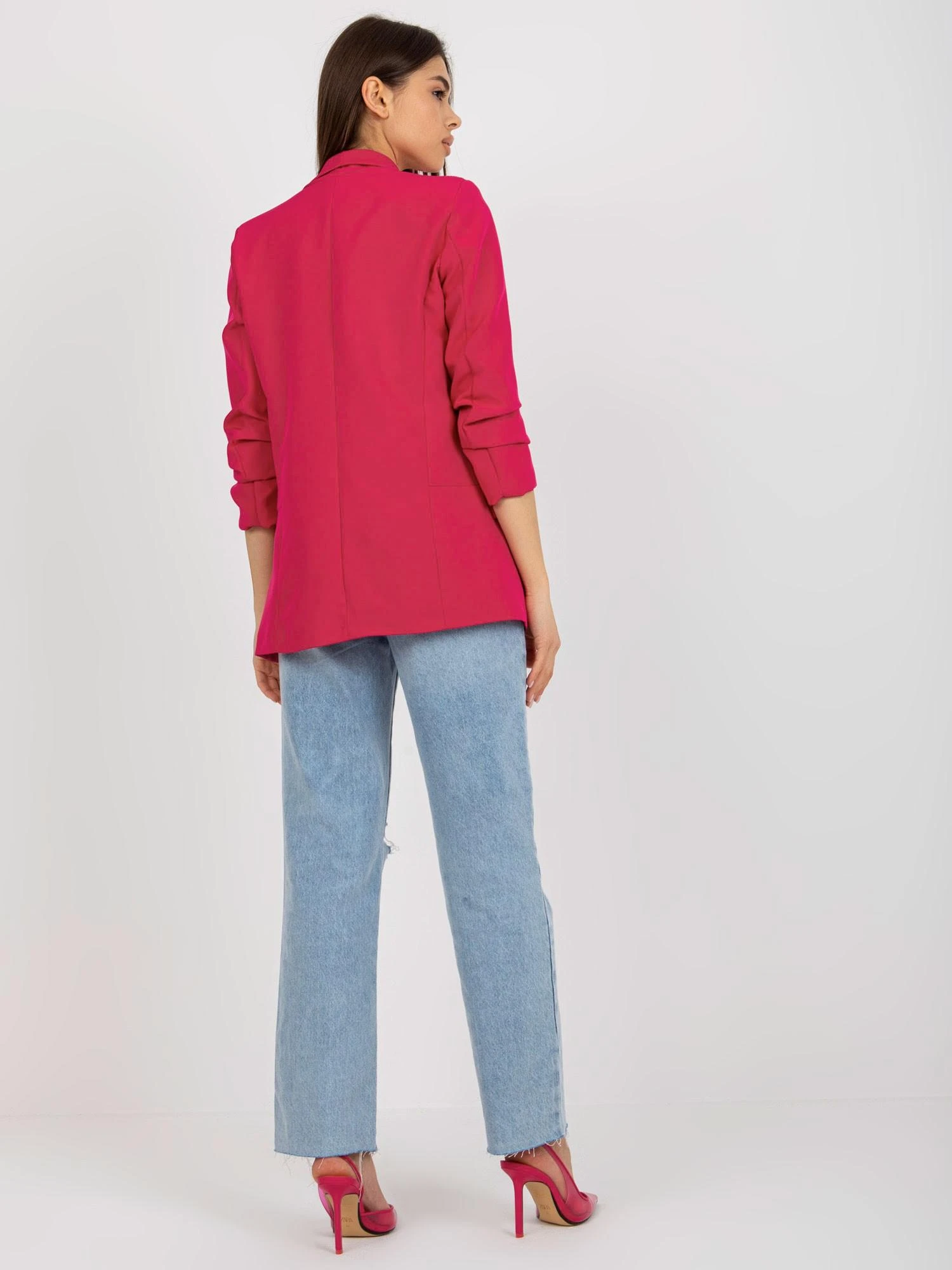 Italy Moda Švarkas moterims DHJ-MA-7684.15P-ciemny rožinė