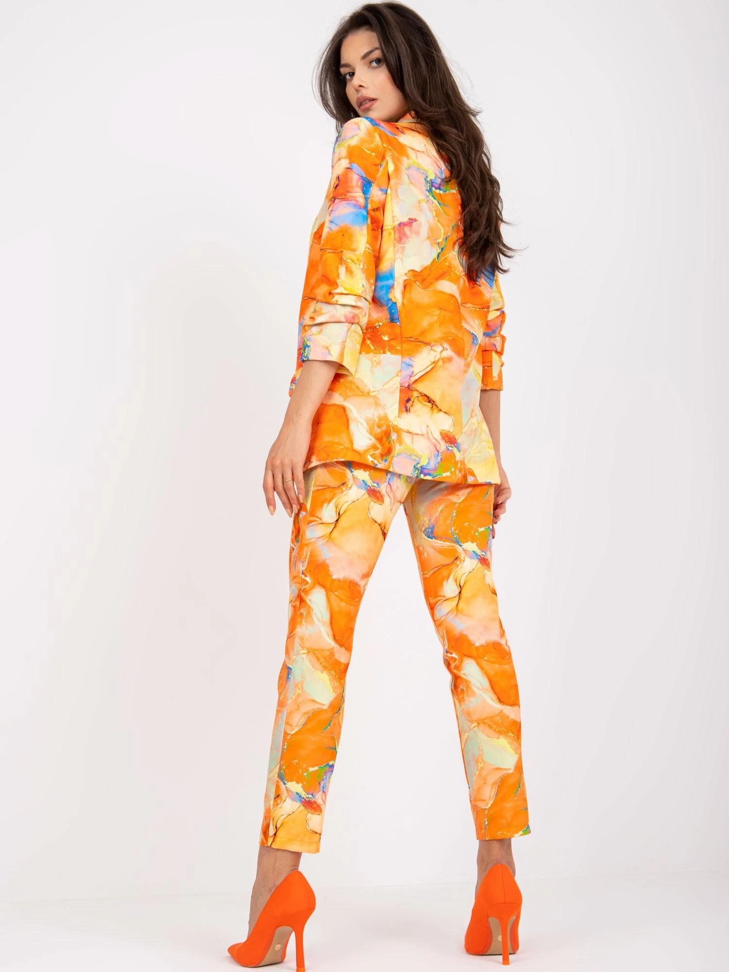 Italy Moda Švarkas moterims -DHJ-MA-7684A-1,22X-oranžinė