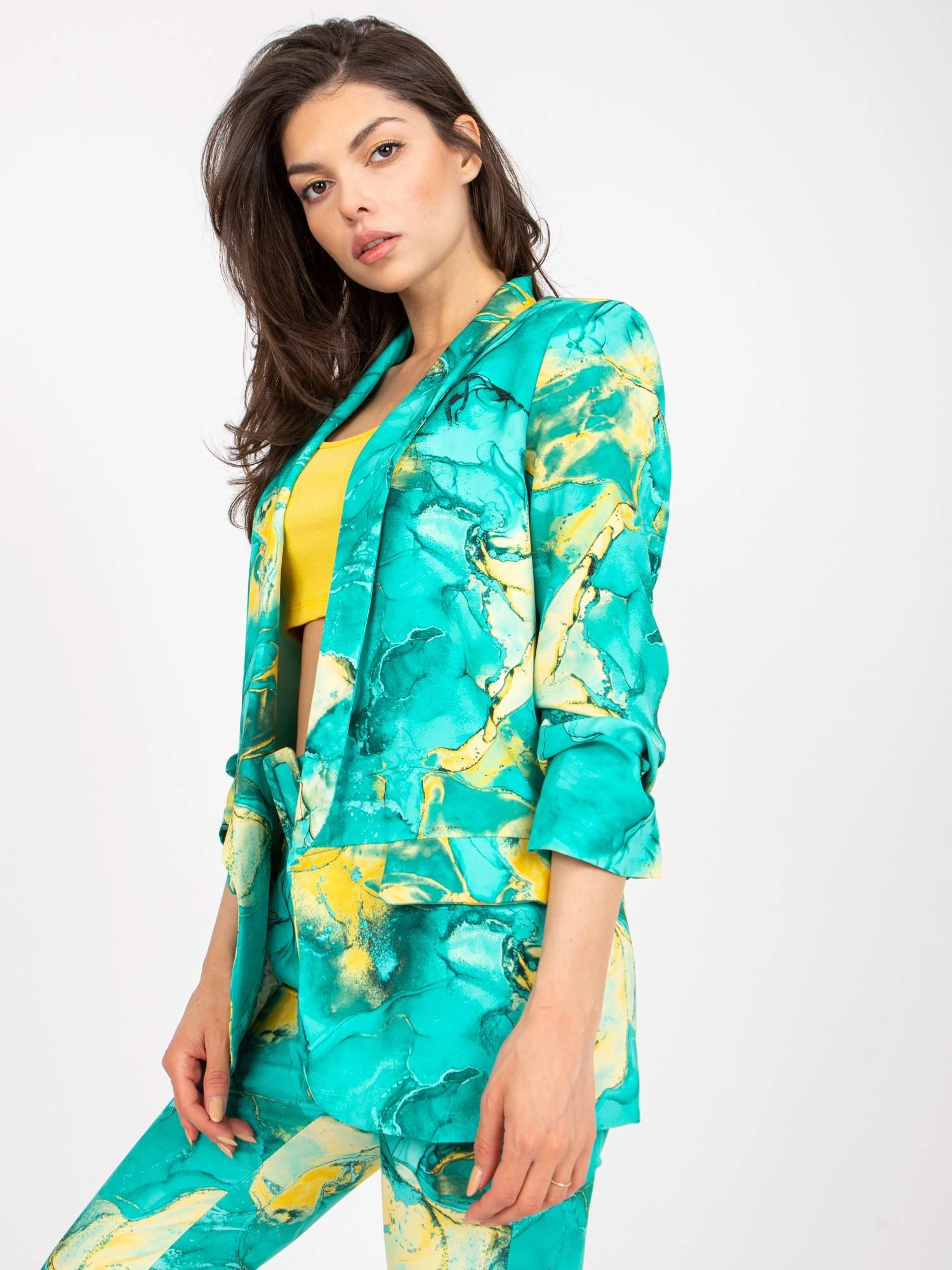 Italy Moda Švarkas moterims -DHJ-MA-7684A-1,22X-turkis