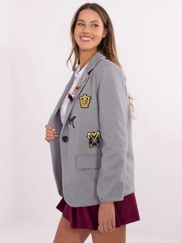 Italy Moda Švarkas moterims DHJ-MA-A8770.47P-pilka