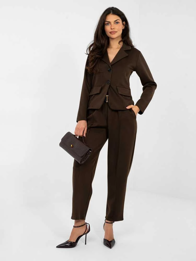 Italy Moda Švarkas moterims -IT-MA-22201.82-ciemny ruda