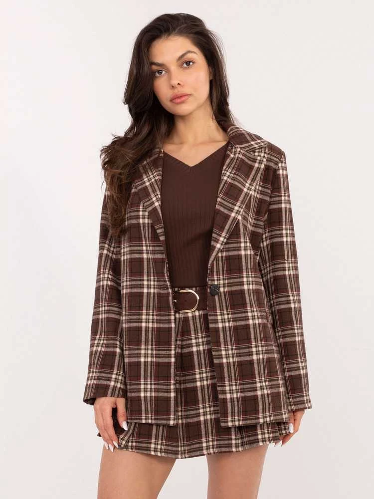 Italy Moda Švarkas moterims -IT-MA-25850.63-ruda