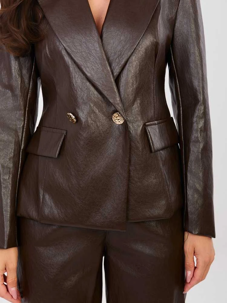 Italy Moda Švarkas moterims -IT-MA-FL10092.15-ciemny ruda