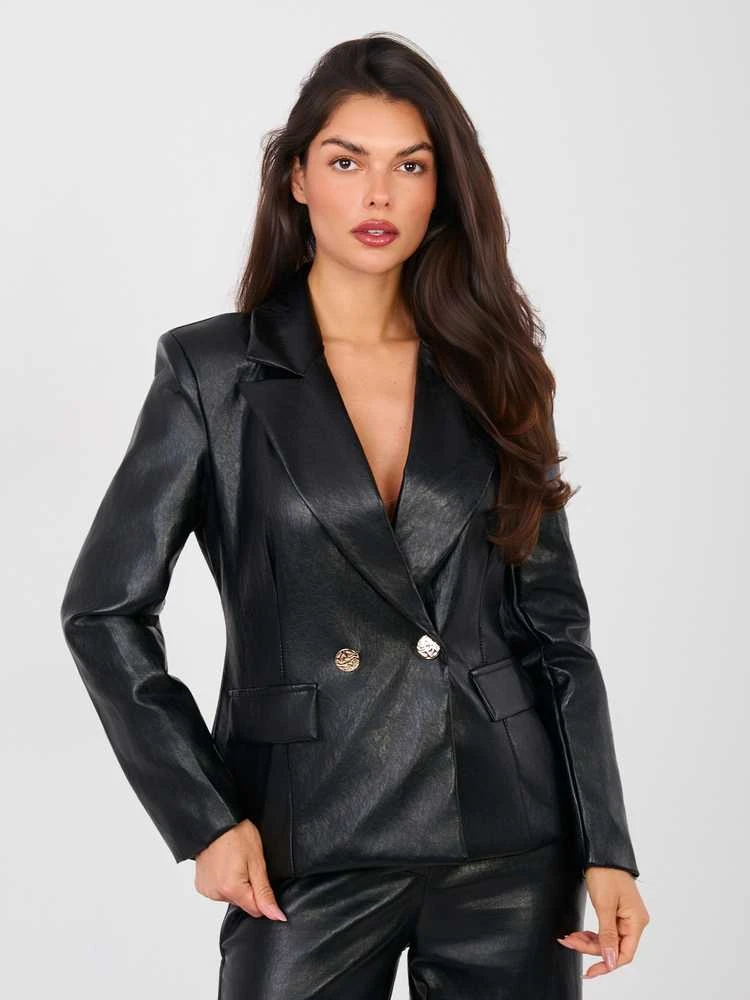 Italy Moda Švarkas moterims -IT-MA-FL10092.15-juoda
