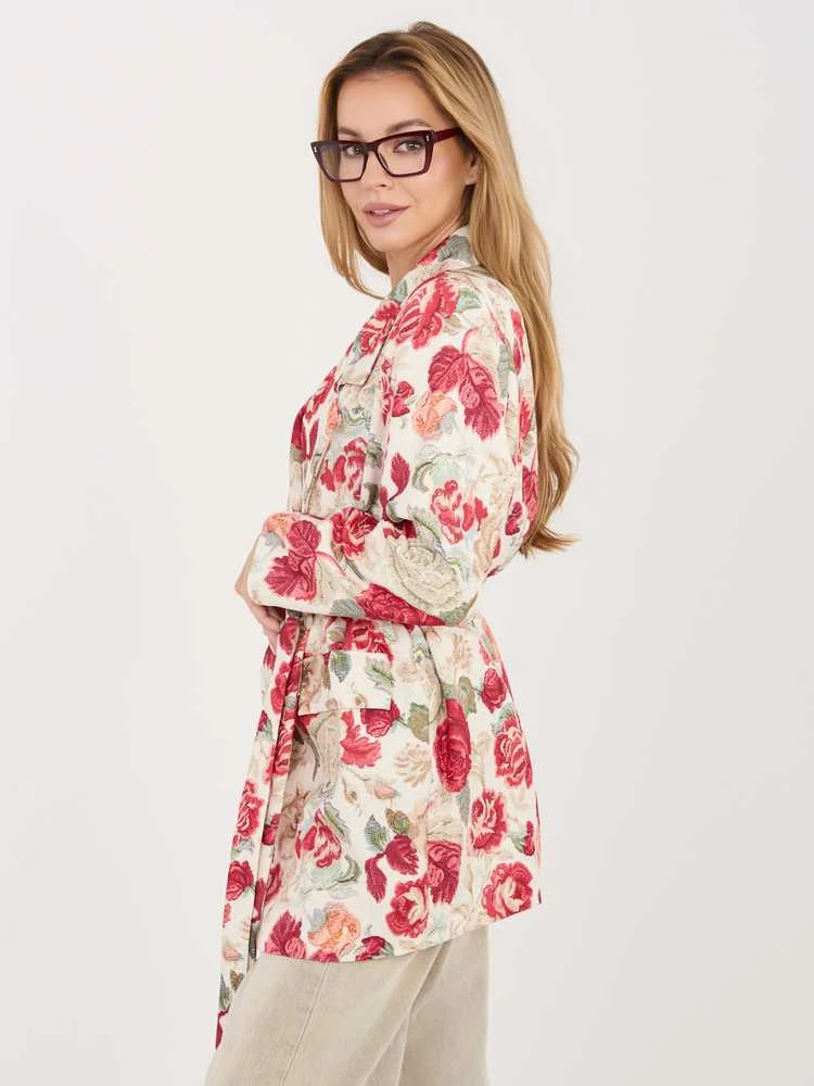 Italy Moda Marynarka-IT-MA-FL10158.02-raudona
