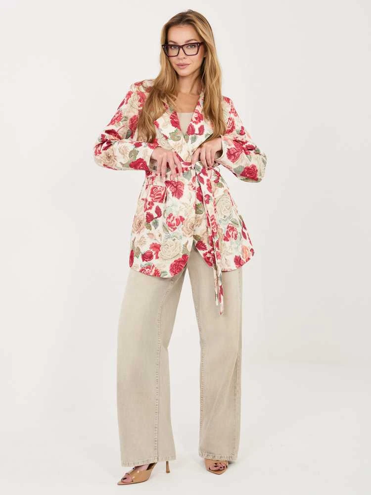 Italy Moda Marynarka-IT-MA-FL10158.02-raudona