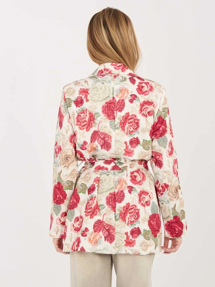 Italy Moda Marynarka-IT-MA-FL10158.02-raudona