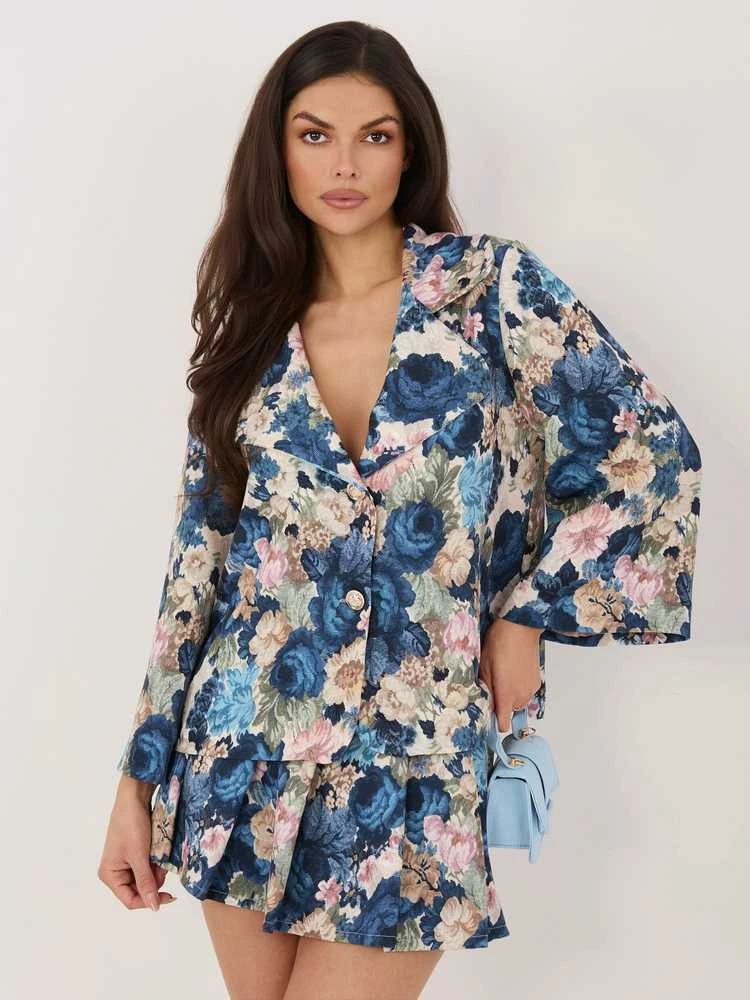 Italy Moda Švarkas moterims -IT-MA-FL10233.84-ciemny mėlyna