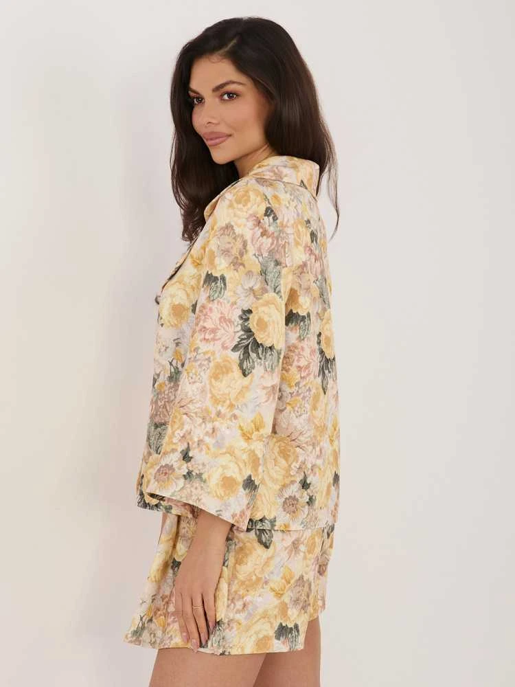 Italy Moda Švarkas moterims -IT-MA-FL10233.84-geltona