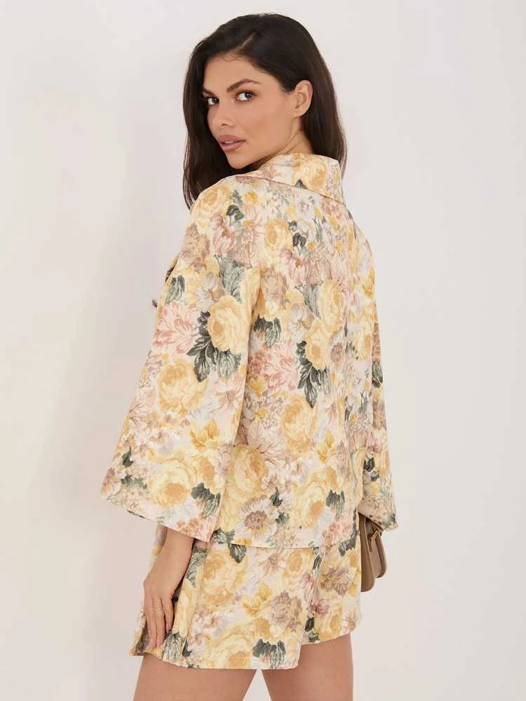 Italy Moda Švarkas moterims -IT-MA-FL10233.84-geltona