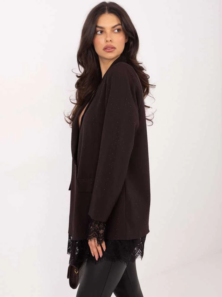 Italy Moda Švarkas moterims IT-MA-FL9916-1.07P-ciemny ruda