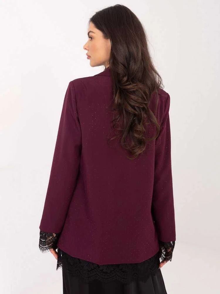 Italy Moda Švarkas moterims IT-MA-FL9916-1.07P-ciemny raudona