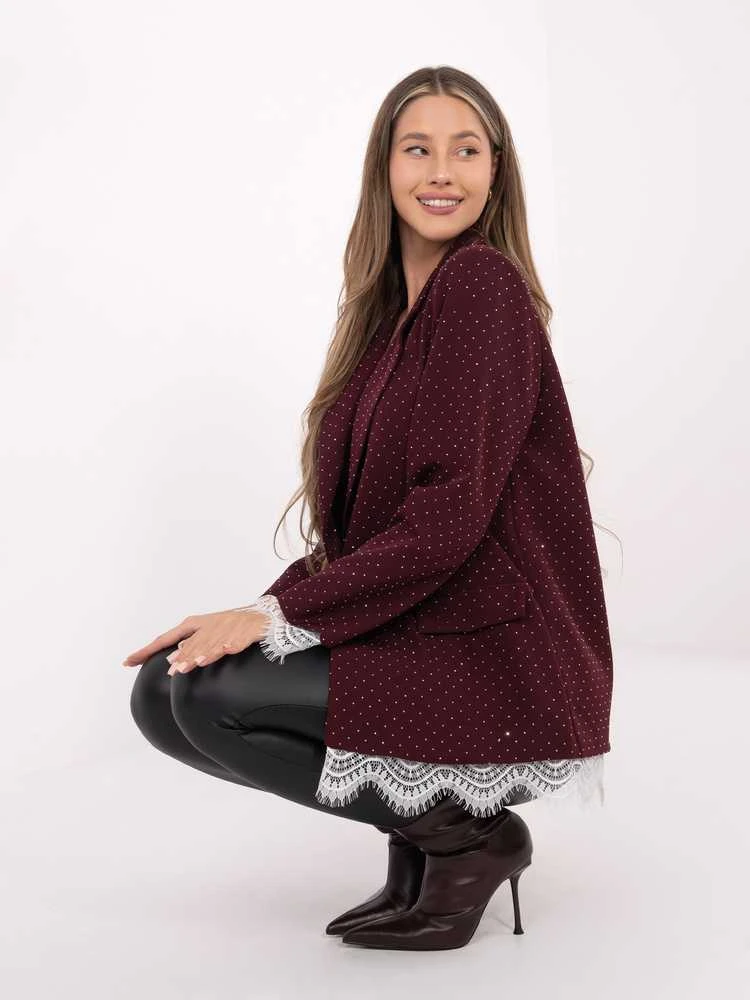 Italy Moda Švarkas moterims IT-MA-FL9916-2.12P-bordinė