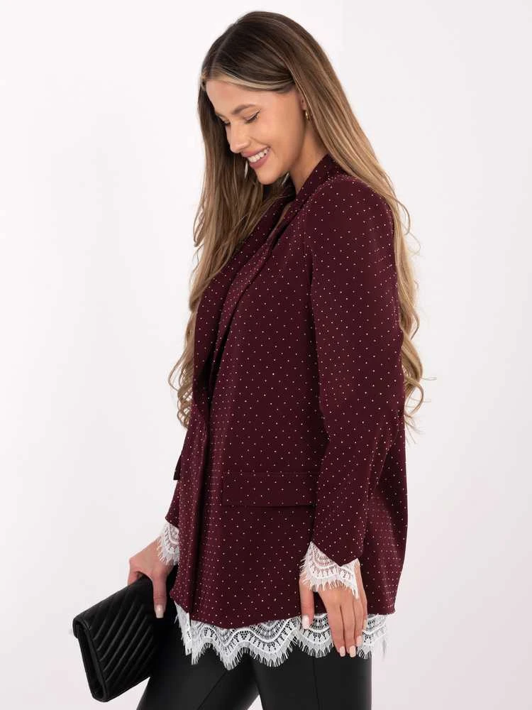 Italy Moda Švarkas moterims IT-MA-FL9916-2.12P-bordinė