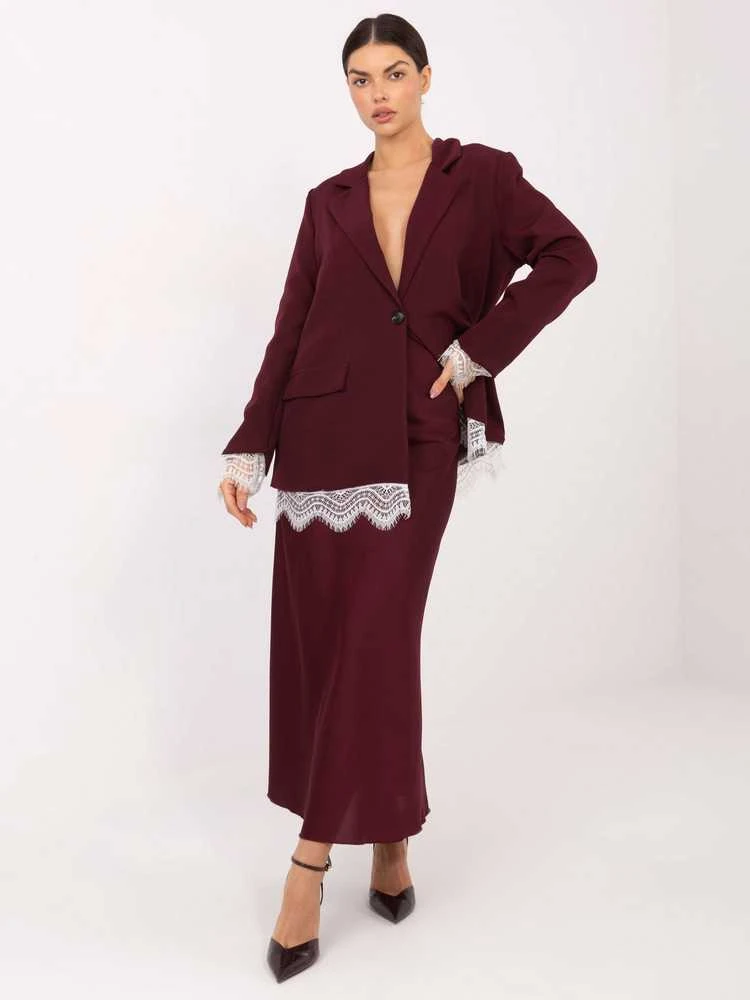 Italy Moda Švarkas moterims -IT-MA-FL9916.02P-bordinė