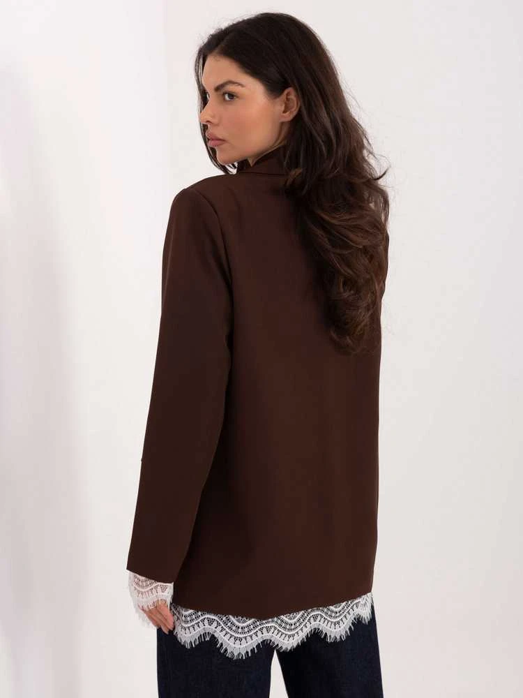 Italy Moda Švarkas moterims -IT-MA-FL9916.02P-ciemny ruda