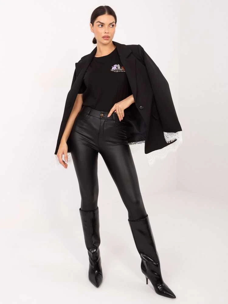 Italy Moda Švarkas moterims -IT-MA-FL9916.02P-juoda