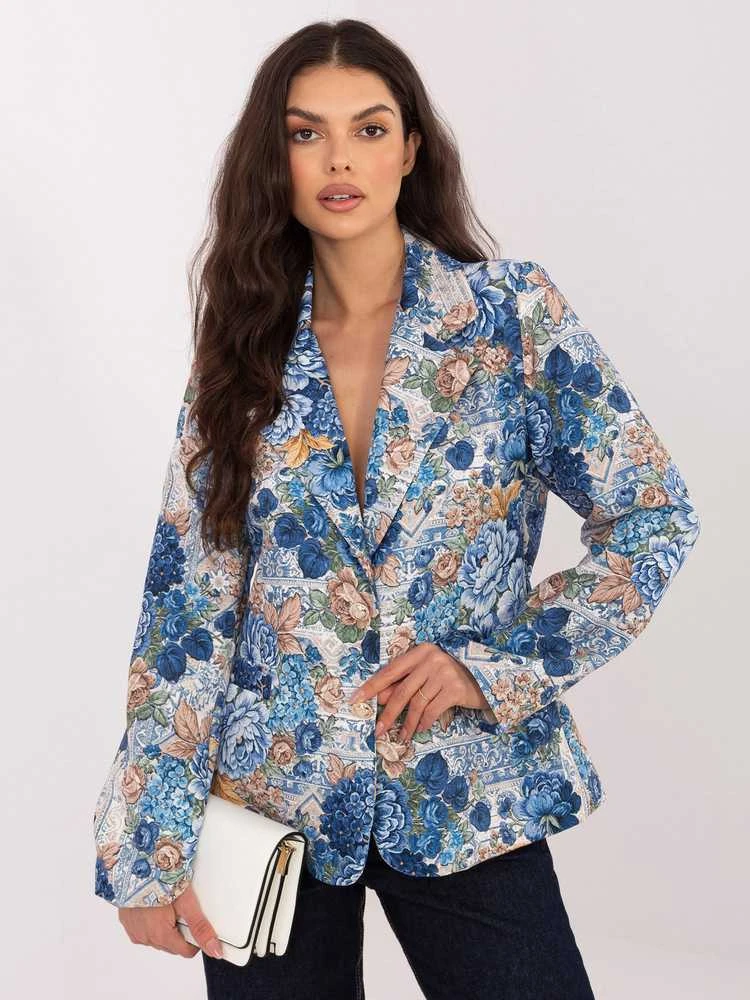 Italy Moda Švarkas moterims -IT-MA-FL9928.15-ciemny mėlyna