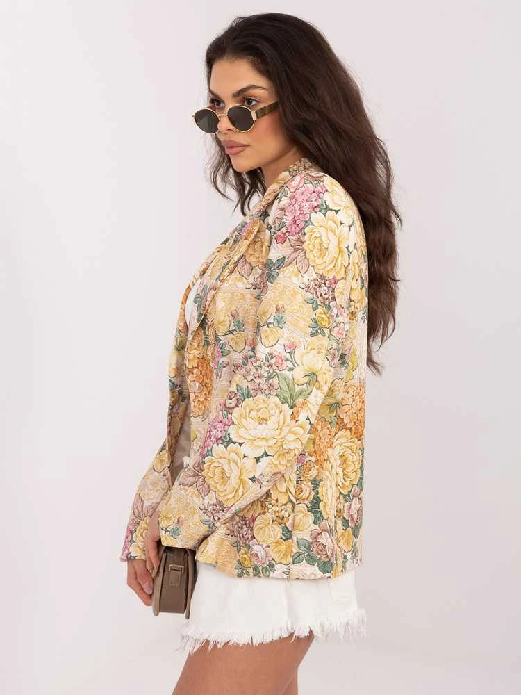 Italy Moda Švarkas moterims IT-MA-FL9928.15-geltona