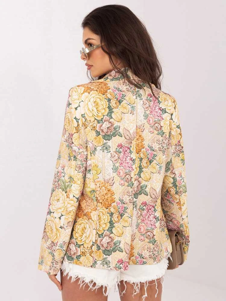 Italy Moda Švarkas moterims IT-MA-FL9928.15-geltona