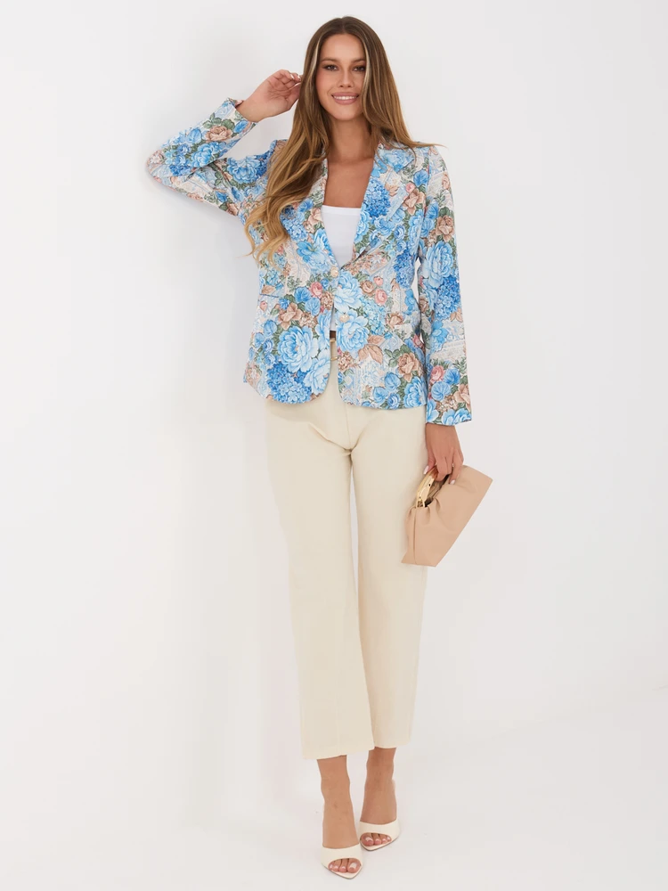 Italy Moda Marynarka-IT-MA-FL9928.15-mėlyna