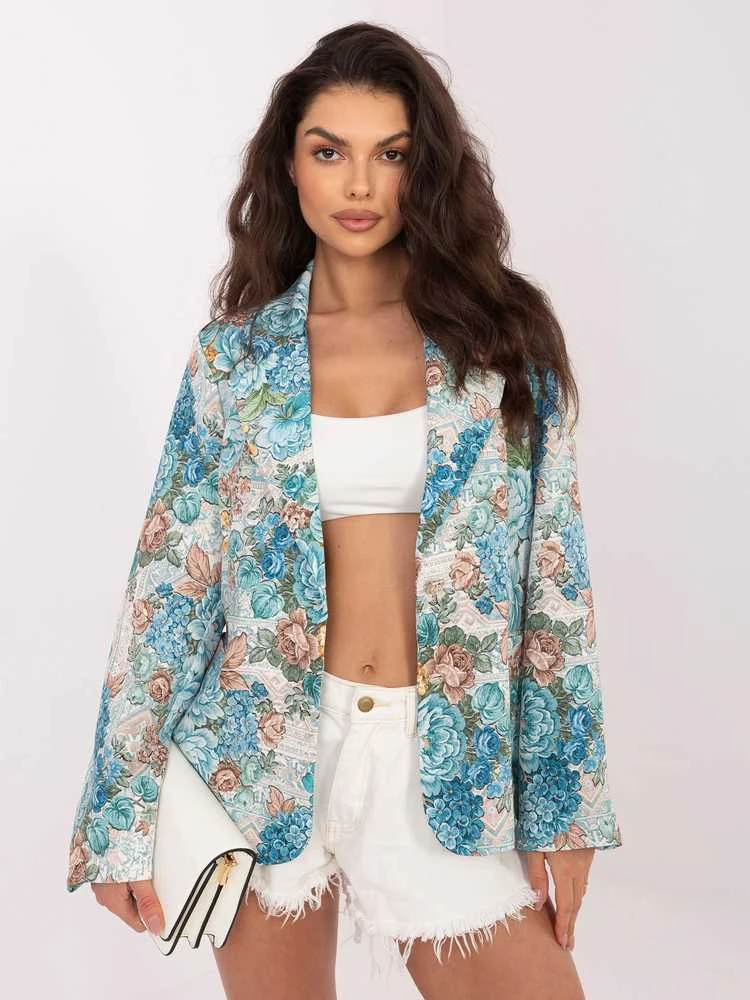 Italy Moda Švarkas moterims -IT-MA-FL9928.15-mietowy
