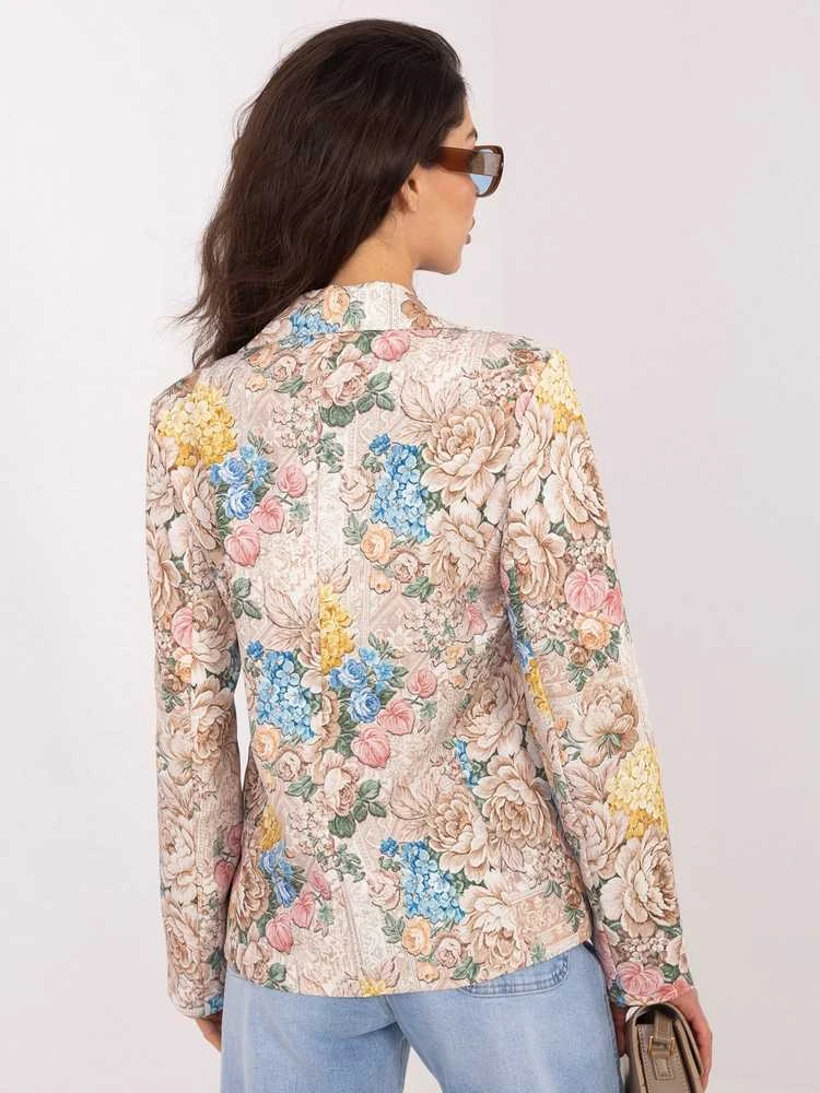 Italy Moda Švarkas moterims -IT-MA-FL9928.15-smėlio spalva