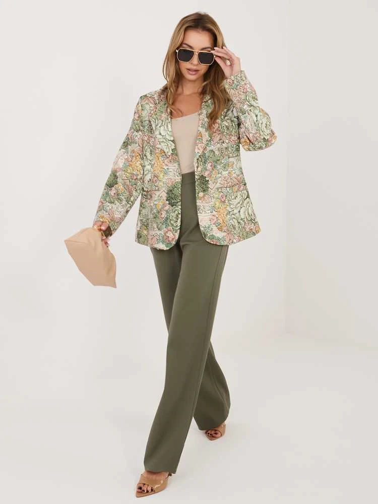 Italy Moda Švarkas moterims -IT-MA-FL9928.15-žalia