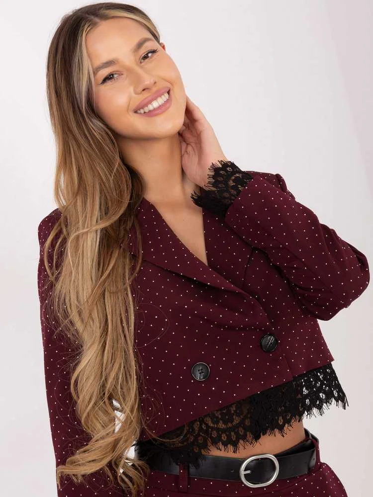 Italy Moda Švarkas moterims -IT-MA-FL9972-1.92-bordinė