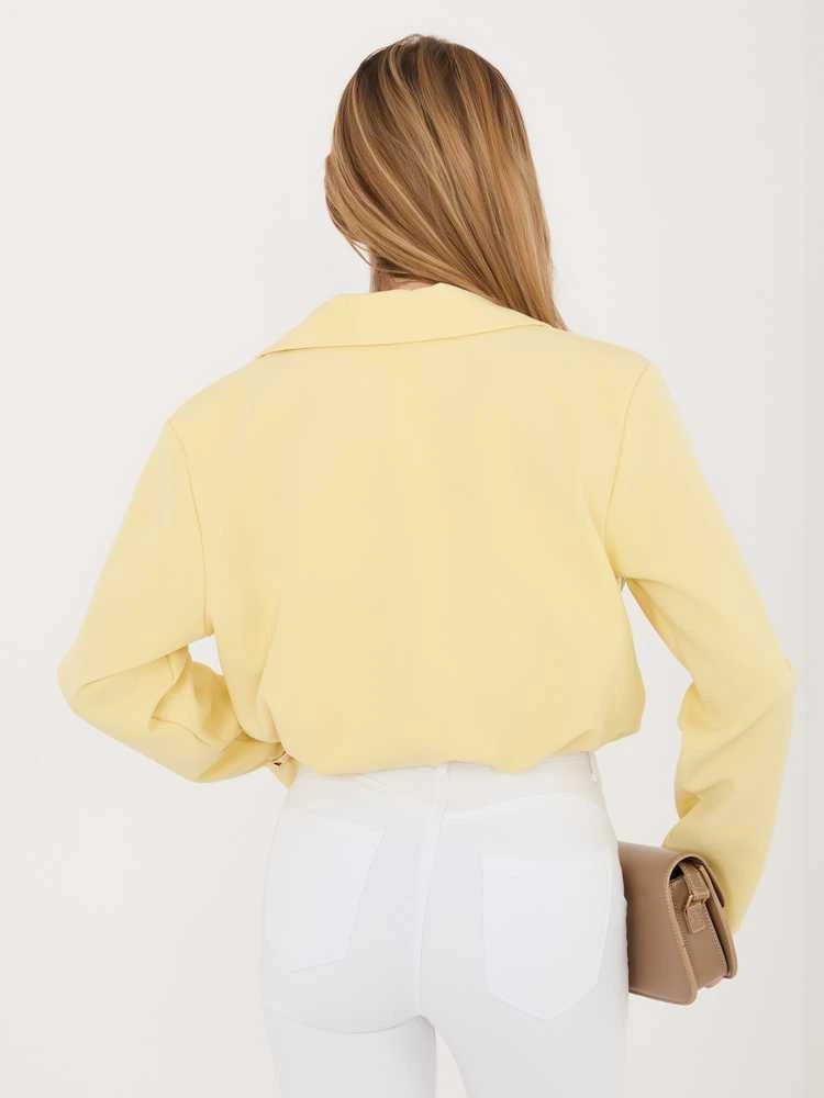 Italy Moda Marynarka-MI-MA-3232.90-jasny geltona